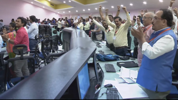 Celebrations Break Out At ISROs Mission Operations Complex In Bengaluru Celebrations Break Out At ISROs Mission Operations Complex In Bengaluru