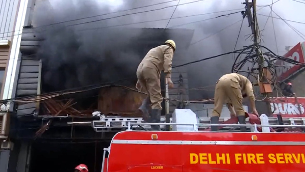 Fire Breaks Out At A Factory In Delhis Mayapuri