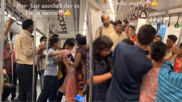 Women Pulling Each Others Hair In The Delhi Metro Goes Viral- See Video