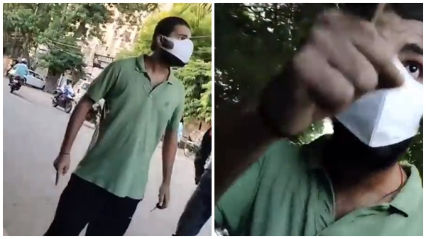 Caught On Cam: UP Judges Son Threatens Traffic Cop For Towing Away His Car