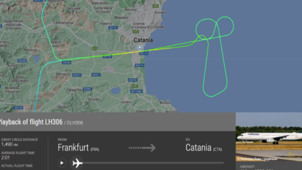 Annoyed Over Flight Diversion, Lufthansa Pilot Draws 24 Km Long Giant Penis In The Sky