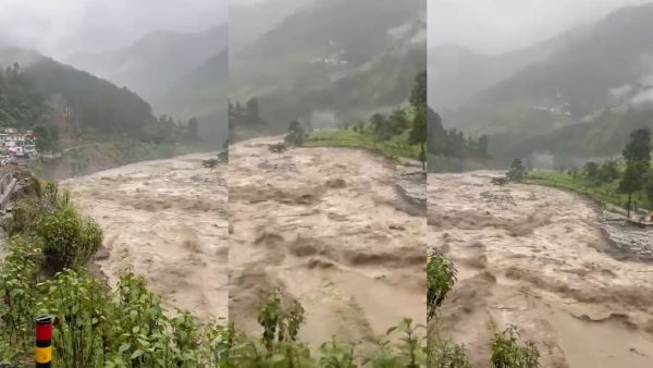 Uttarakhand: Pindar River In Spate Following Heavy Rains, Threatens To Flood Tharali Town