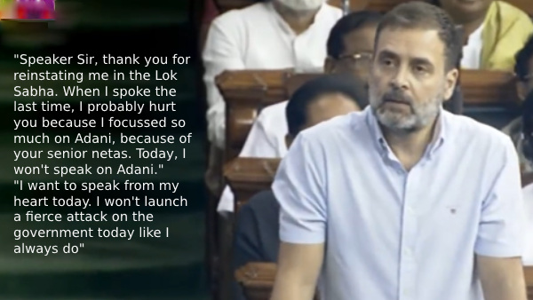 Top quotes from Rahul Gandhis Speech During No-Confidence Debate