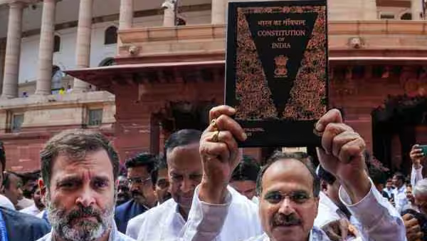 Congress Alleges Socialist, Secular Dropped From Constitution; BJP Says Was Like This Only... Congress Alleges Socialist, Secular Dropped From Constitution; BJP Says Was Like This Only...