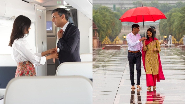 Rishi Sunak And Akshata Murty Set Couple Goals On India Trip