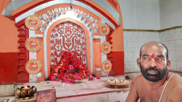 A priest at a temple in Kiriteshwari village, near Berhampur in Murshidabad district, West Bengal. The village has recently been selected by the Centres Ministry of Tourism as the Best Tourism Village of India.