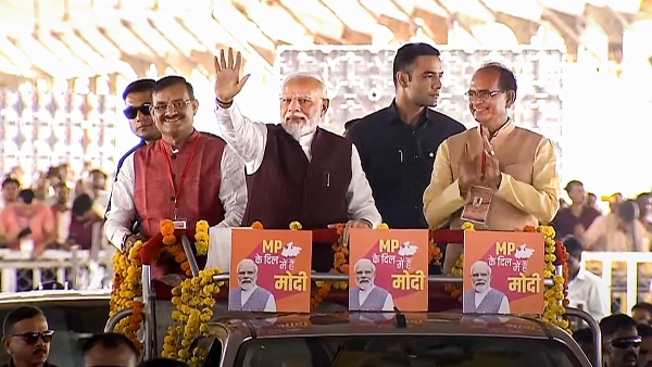 PM Modi Lays Foundation Stone Of Projects Worth Over Rs 50,700 cr In MP PM Modi Lays Foundation Stone Of Projects Worth Over Rs 50,700 cr In MP