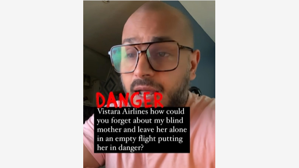 Man Slams Vistara For Leaving Blind Mother Alone On Flight, Airline Responds | Video