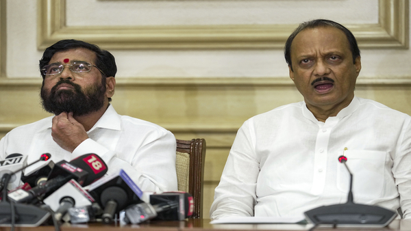 Maharashtra Chief Minister Eknath Shinde and Deputy Chief Minister Ajit Pawar (PTI Photo)