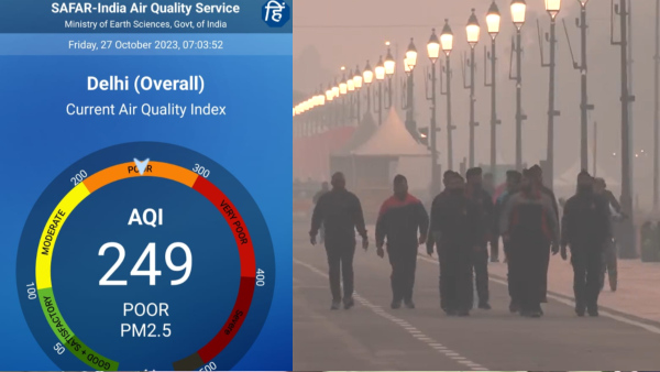 Delhi Residents Breathe Toxic Air As Pollution Levels Spike Amidst Fog