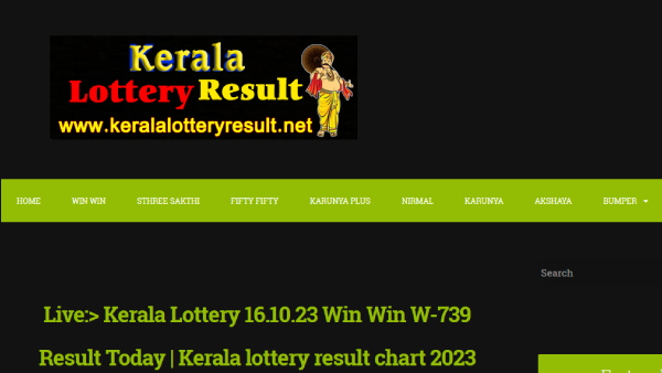 Kerala Lottery Winning Numbers For Win Win W-739