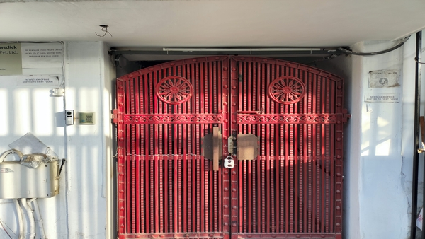 Sealed office of NewsClick at Sainik Farm following a raid by Delhi Police Special Cell officials, in New Delhi, Tuesday, Oct. 3, 2023. (PTI Photo) Sealed office of NewsClick at Sainik Farm following a raid by Delhi Police Special Cell officials, in New Delhi, Tuesday, Oct. 3, 2023. (PTI Photo)