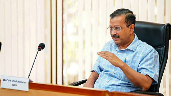 Delhi Chief Minister Arvind Kejriwal chairs a high-level meeting on pollution in the national capital, at the Delhi Secretariat. PTI Photo