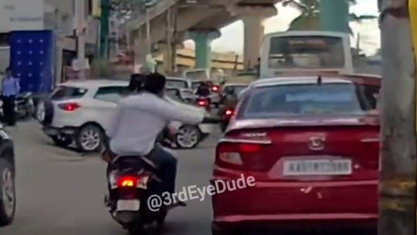 Caught On Cam: Men on Motorbike Damage Moving Cars Mirror In Bengaluru, Arrested