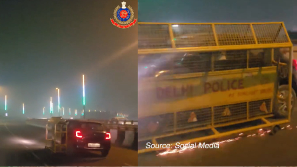 Delhi Police Lodges FIR After Car Dragging Barricade Video Goes Viral