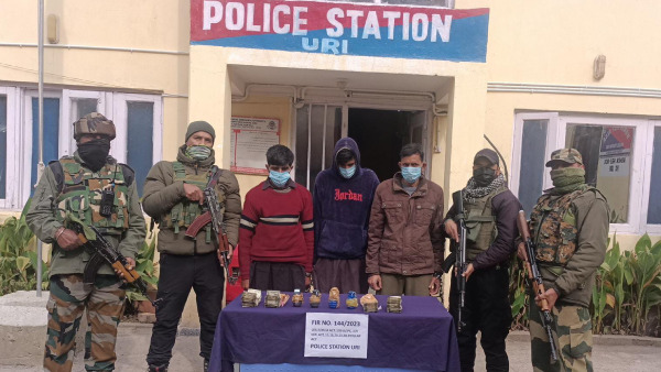 Police Arrests 3 LeT/TRF Terrorist Associates In Baramulla
