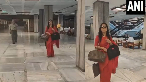 TMCs Mahua Moitra Appears Before Parliament Ethics Committee With Three Bags