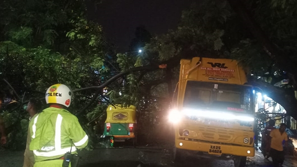 Bengaluru Weather: Heavy Rains Cause Waterlogging; Traffic Movement Affected