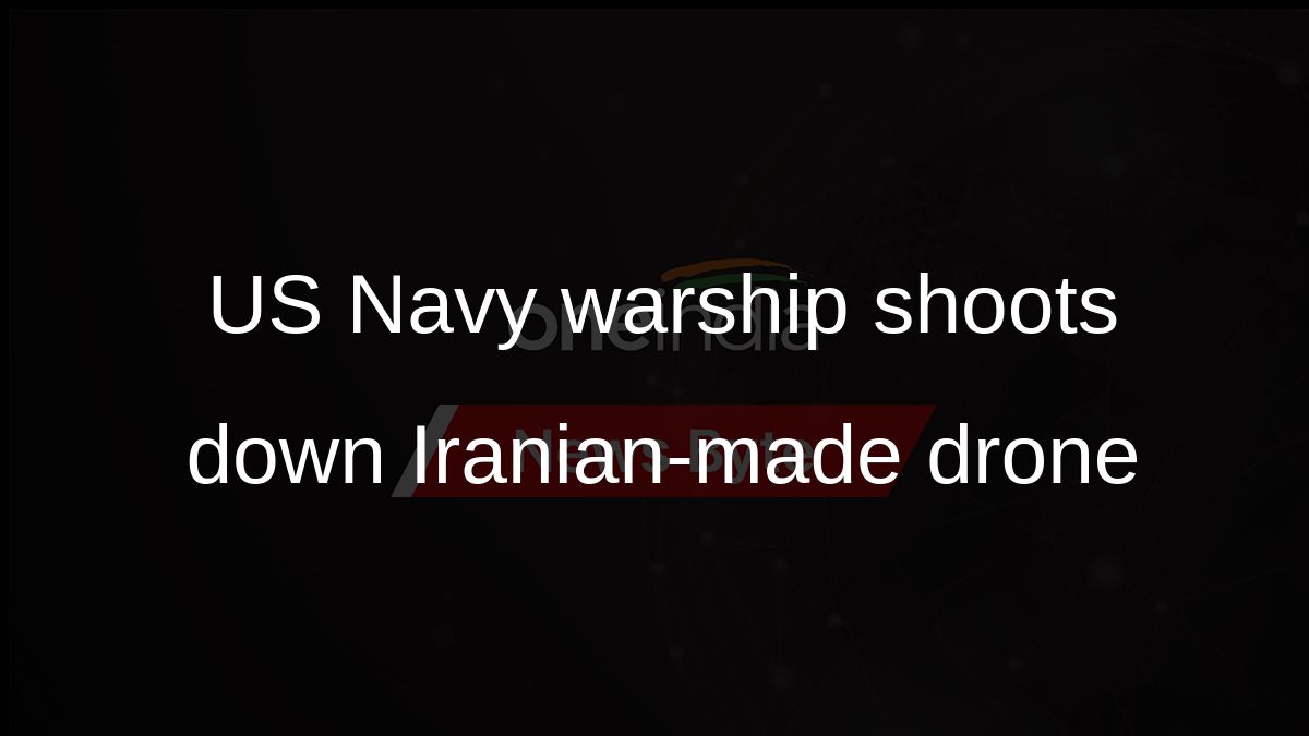 US Navy warship shoots down Iranian-made drone