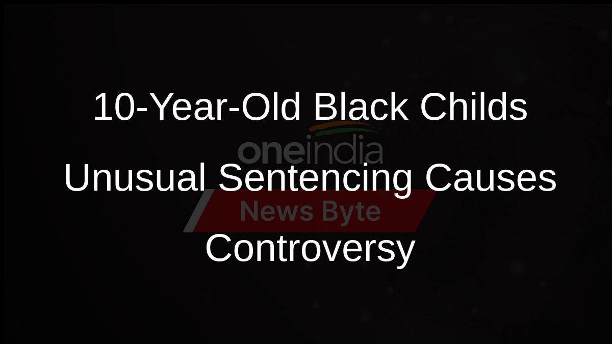 10-Year-Old Black Childs Unusual Sentencing Causes Controversy