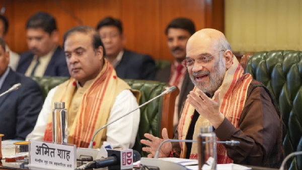 Assam Chief Minister Himanta Biswa Sarma and Union Home Minister Amit Shah