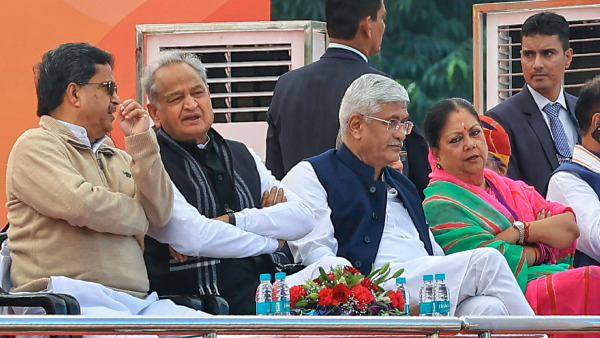 Bitter Rivals Gehlot, Shekhawat Sit Next To Each Other At Rajasthan CMs Swearing-In Ceremony