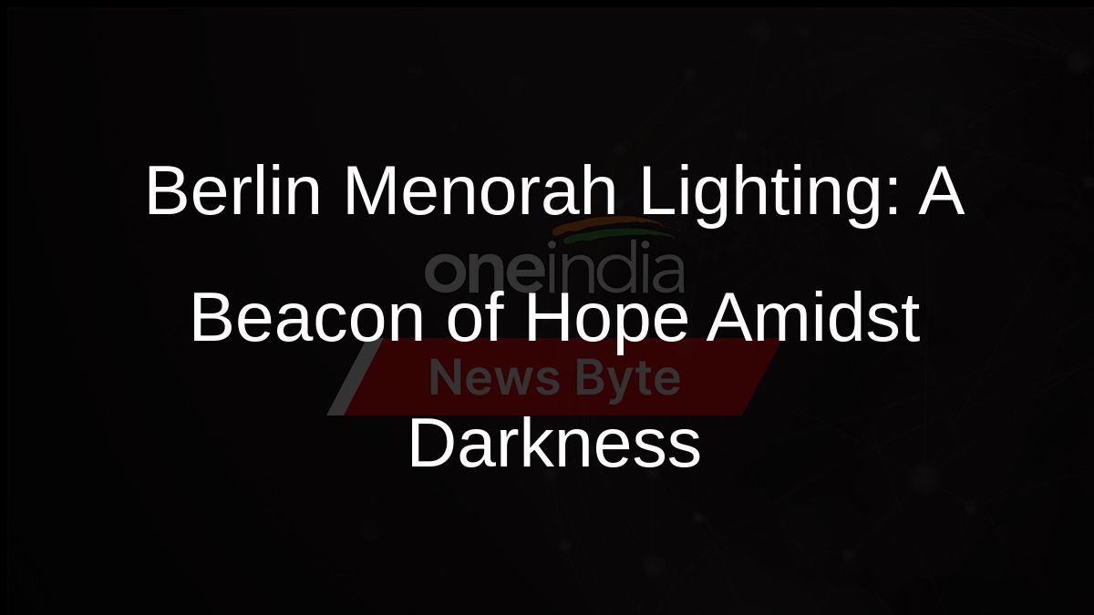 Berlin Menorah Lighting: A Beacon of Hope Amidst Darkness