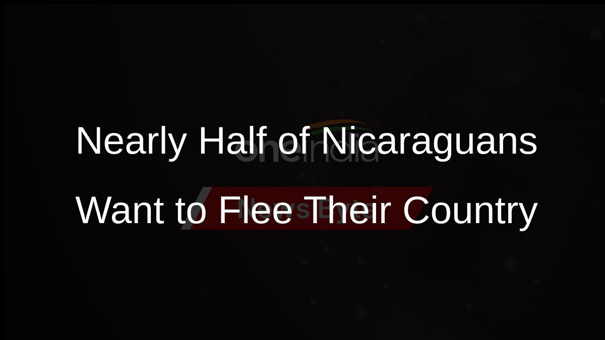 Nearly Half of Nicaraguans Want to Flee Their Country