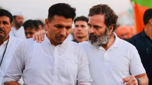 Jitu Patwari with Congress MP Rahul Gandhi