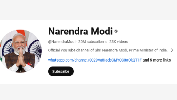 PM Modis YouTube Channel Subscribers Number Cross 2 Crore, Far Ahead Of Other Global Leaders