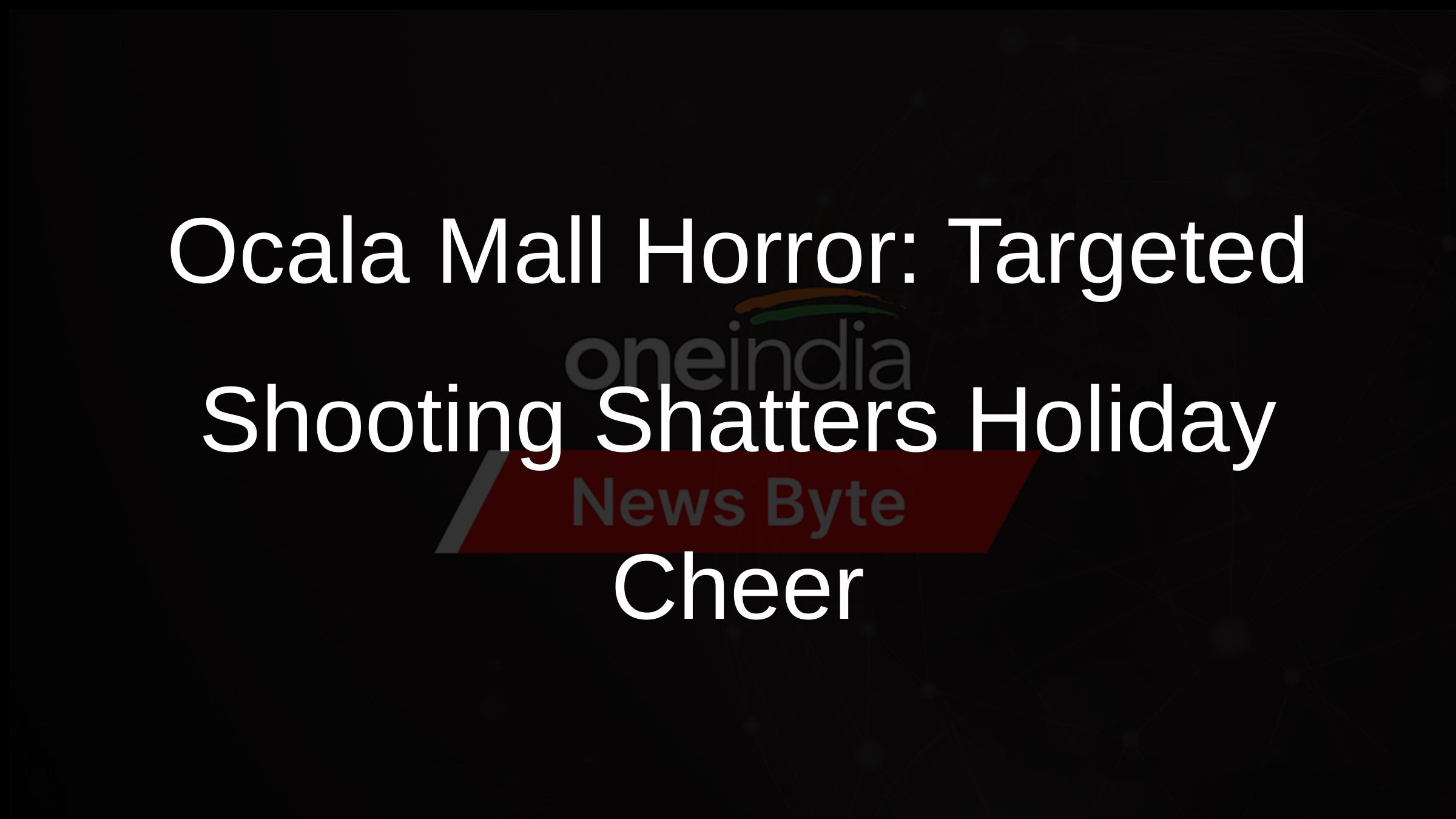 Ocala Mall Horror: Targeted Shooting Shatters Holiday Cheer