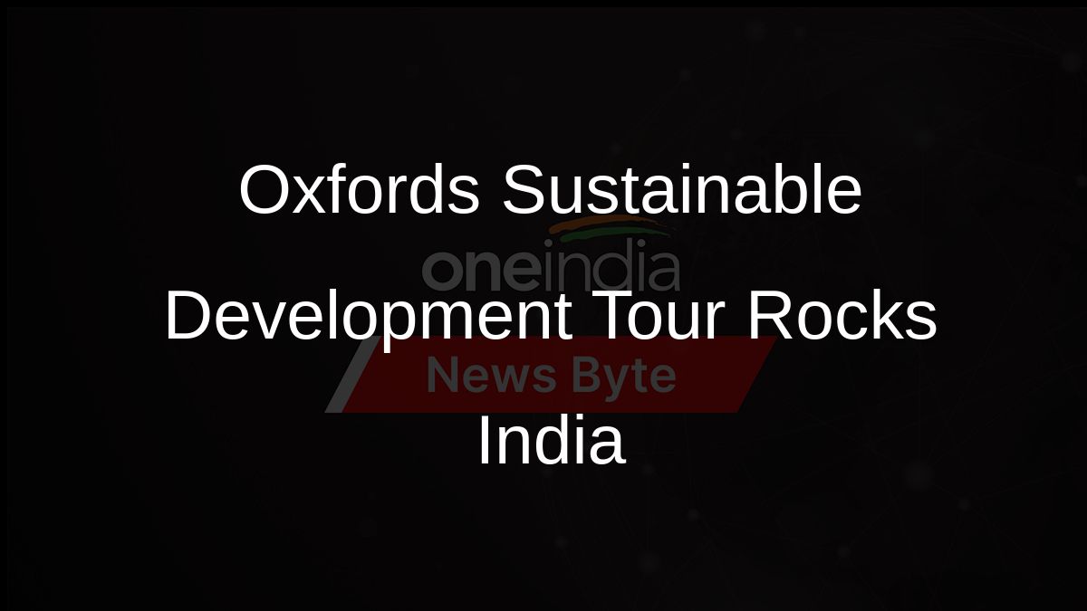 Oxfords Sustainable Development Tour Rocks India