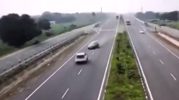 Accident Caught On Cam: Car Collides With Another Vehicle, Killing 3 In Andhra