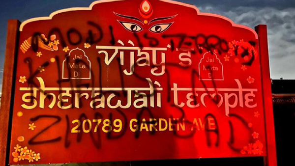 California Hindu Temple Vandalised With Pro-Khalistan Graffiti