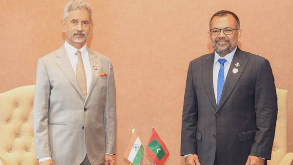 External Affairs Minister S Jaishankar met his Maldivian counterpart Mossa Zameer in the Ugandan capital city of Kampala