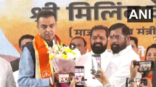 Milind Deora Joins Eknath Shinde-Led Shiv Sena