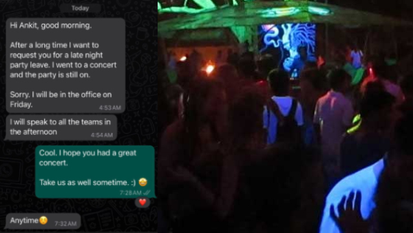 Employee Seeks Late-Night Party Leave, CEOs Reply Goes Viral