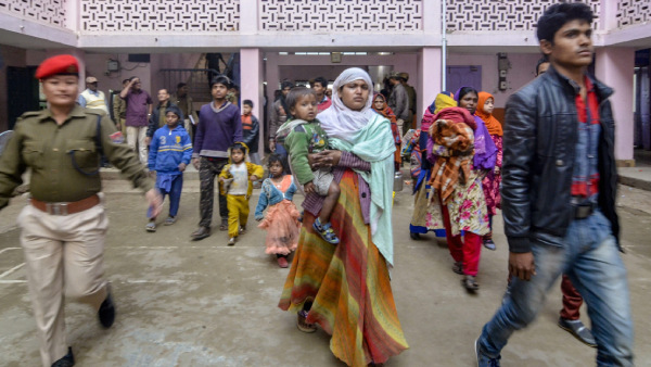 Rohingya Muslims, who were arrested from Churaibari village near the Tripura border