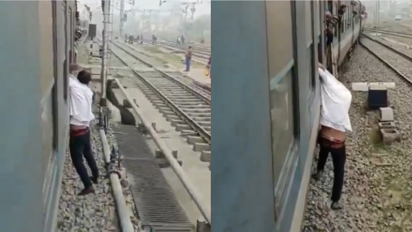 Bihar Train Passengers Catch Thief