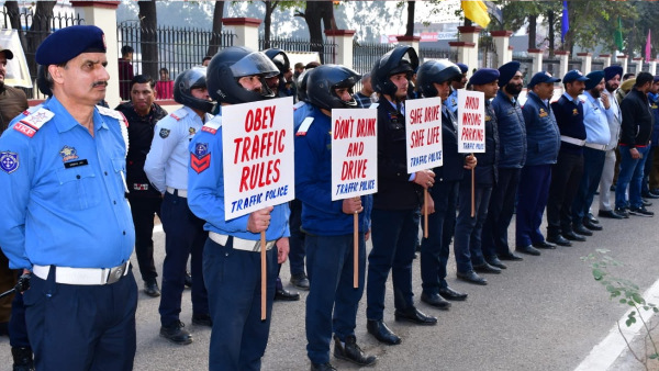 J&K Police Flags Off Road Safety Awareness Rally