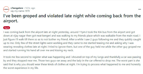 Bengaluru Woman Assualt