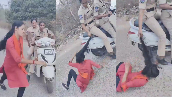 Woman Protester Dragged By Hair