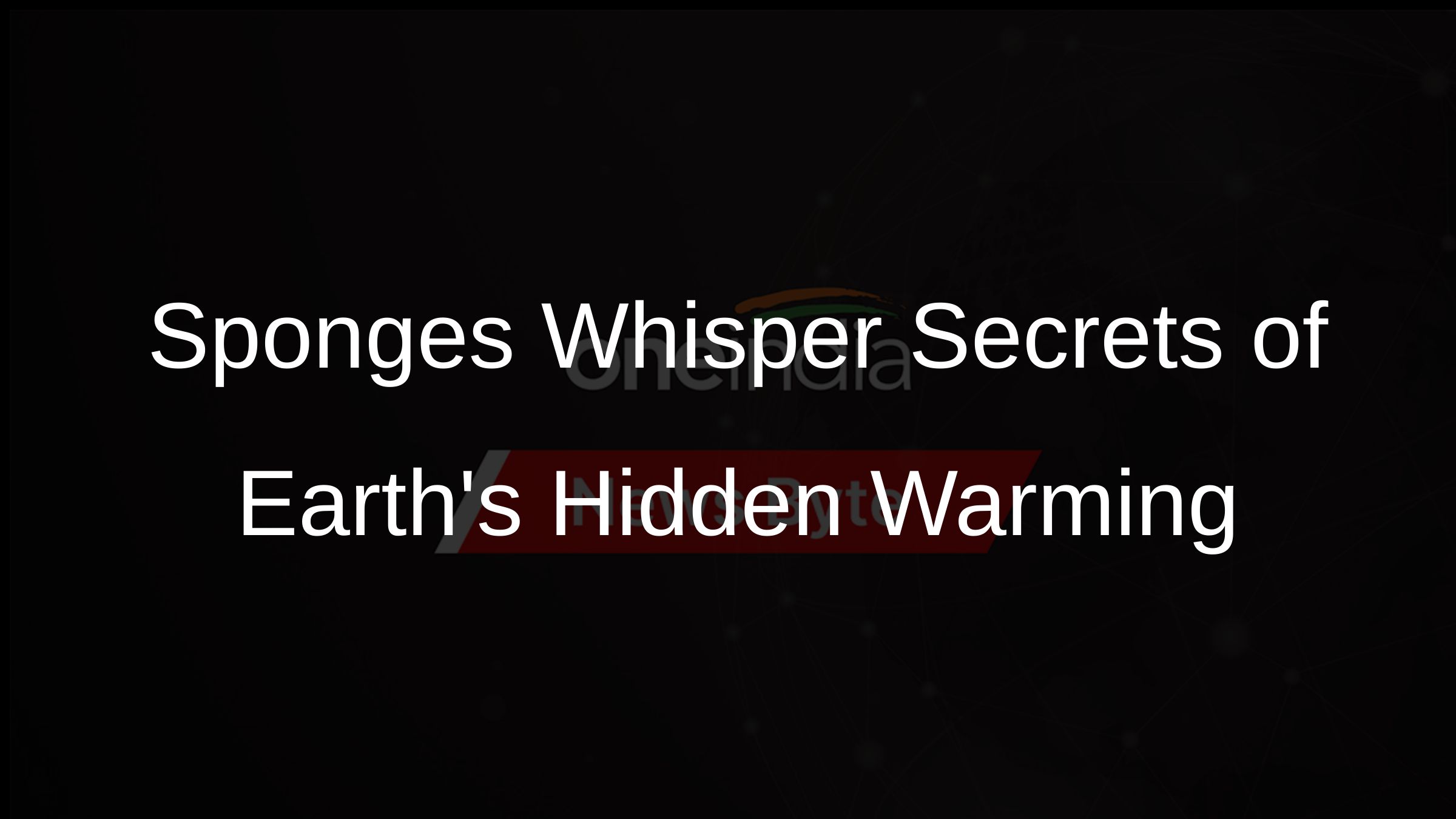 Sponges Whisper Secrets of Earths Hidden Warming