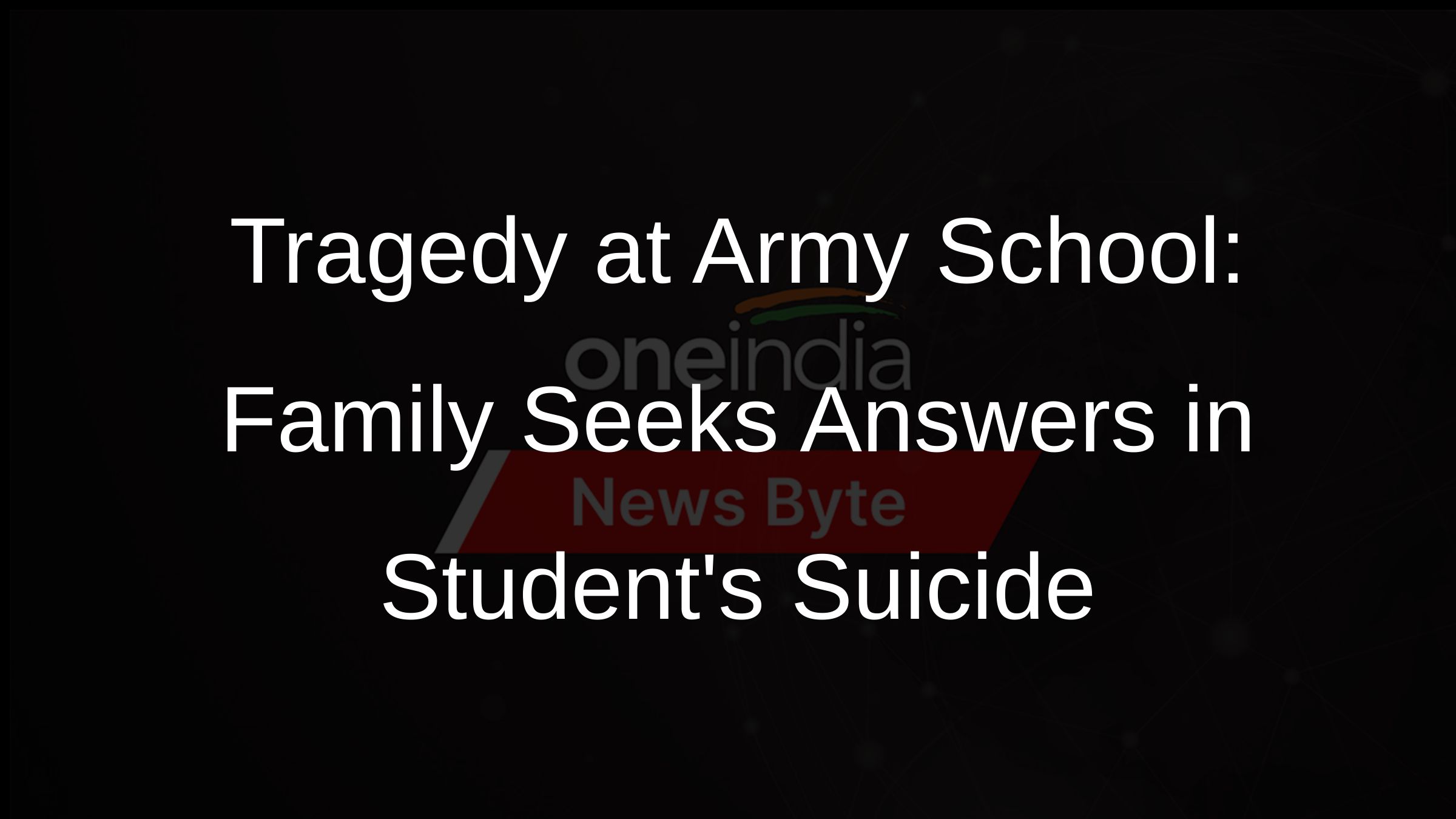 Tragedy at Army School: Family Seeks Answers in Students Suicide