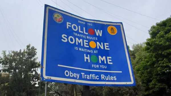 Bengalurus Viral Traffic Signboard