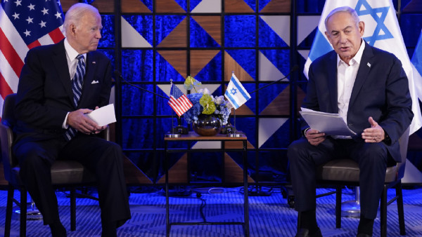 US President Joe Biden with Israeli Prime Minister Benjamin Netanyahu
