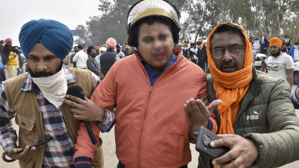 Reporter Injured At Delhi Chalo March?