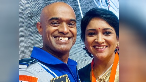 Malayalam Actor Lena And Gaganyaan Astronaut Prasanth Nair