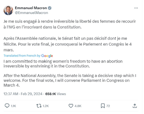 Frances Decision on Abortion