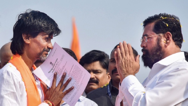 Activist Manoj Jarange and CM Eknath Sinde